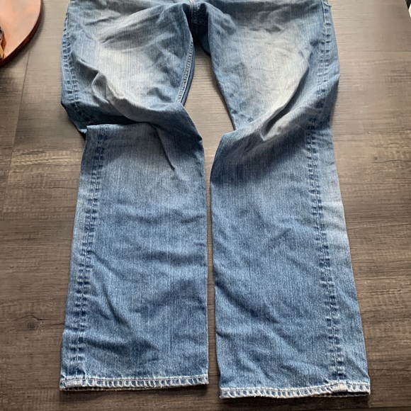 SLIQ Mens Faded Distressed Jeans - Picture 3 of 6